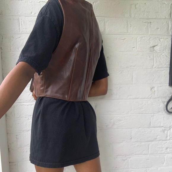 Vintage Campagnie Express Leather Vest - Picture 6 of 6